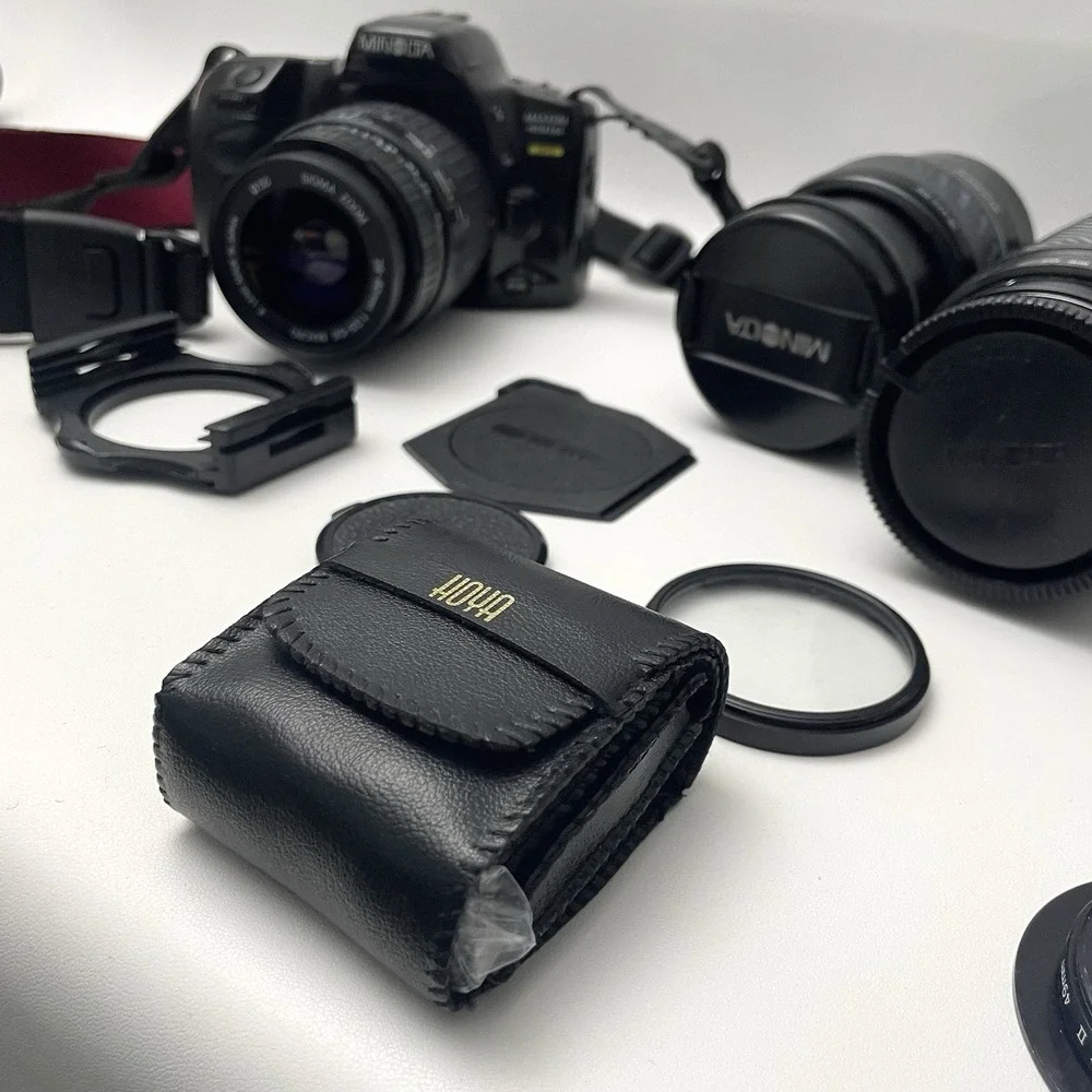 Minolta Maxxum 450si Camera Lot Bundle W/ 28-80mm, 28-105mm & 70-210mm AF Lenses